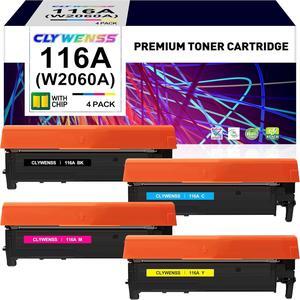 Compatible 116A Toner Cartridge Set Replacement  116A W2060A W2061A W2062A W2063A for Color Laser MFP 178nw 178nwg 179fnw 179fwg 150a 150nw Printer (Black/Cyan/Magenta/Yellow, 4-Pack)
