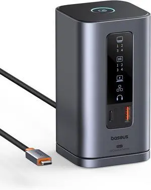 Docking Station, Spacemate(Win) 11 in 1, Triple Display, 4K HDMI and DP, 10Gbps USB A/C Ports, Gigabit Ethernet, 100W PD, Audio, Laptop Docking Station for Windows//HP////Mac