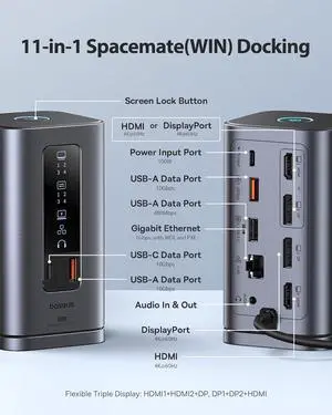 Baseus Docking Station, Spacemate(Win) 11 in 1 & Baseus PD3.1 140W USB C Charger, PPS Fast Charger Type C Baseus Docking Station, Spacemate(Win) 11 in 1 & Baseus PD3.1 140W USB C Charger, PPS Fast Charger Type C