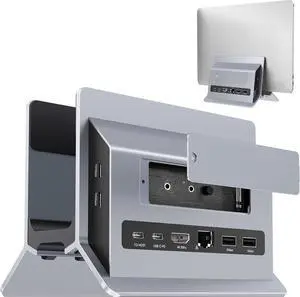 AboveTEK USB C Docking Station, MacBook Docking Station with M.2 SSD Expansion, USB C Dock with 4K HDMI for Mac Pro/Air, Universal Docking Station with 2 10Gbps USB C, 2 USB, PD3.0, Ethernet, SD/TF