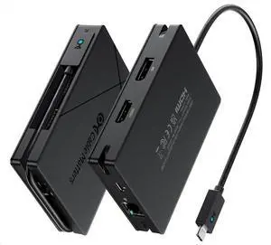 [Designed for Microsoft Surface] Cable Matters 7-in-1 40Gbps USB4 Hub with Dual 4K@60Hz Displays(HDMI and DisplayPort), Single 4K@240Hz / 8K@60Hz, 100W PD, Gigabit Ethernet, Works with Thunderbolt 4