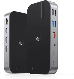 Laptop Docking Station,16 in 1 Docking Station USB C Docking Triple Monitor,USB C Dock Station with 3 HDMI,PD 100W, USB 3.1/3.0/2.0,RJ 45 Ethernet,SD/TF,Audio for Dell/HP/Lenovo