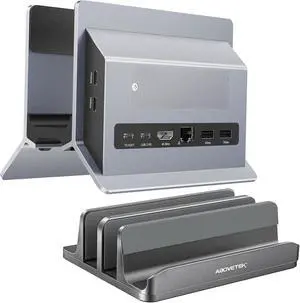 AboveTEK Vertical Laptop Stand & USB C Docking Station, MacBook Docking Station with M.2 SSD Expansion AboveTEK Vertical Laptop Stand & USB C Docking Station, MacBook Docking Station with M.2 SSD Expansion