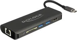 USB-C 3.1 Docking Station HDMI 4K 30 Hz Gigabit LAN and USB PD, 87721