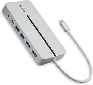 Lindy DST-Mx Duo Docking Station | Dual 4K HDMI Display Support | Use with Windows PCs & Apple M1, M2, M3 MacBooks | USB-C with 100W PD, Gigabit Ethernet, USB 3.2 | Aluminium Body | Easy Driver Setup