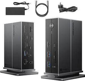 VENTION 8K 14-in-1 Thunderbolt 4 Docking Station Triple Monitors with 135W Power Adapter 40Gbps USB-C Docking Station for MacBook Pro/Air, Thunderbolt 4/3 Windows PC (8K HDMI DP, 3xUSB 3.2, Ethernet)