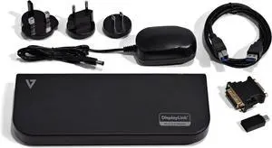 V7 USB Dual DisplayLink Docking Station