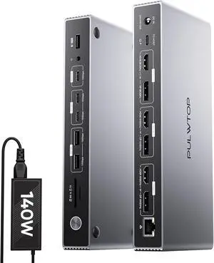 Displaylink Docking Station, PULWTOP USB C DisplayLink Dock Triple Displays for MacBook M1/M2/M3/M4 Windows, 8K/4K@60Hz Displaylink Dock with 3HDMI, 3 Display Port, PD 30W,USB A/C 10Gbps, Ethernet Displaylink Docking Station, PULWTOP USB C DisplayLink Dock Triple Displays for MacBook M1/M2/M3/M4 Windows, 8K/4K@60Hz Displaylink Dock with 3HDMI, 3 Display Port, PD 30W,USB A/C 10Gbps, Ethernet