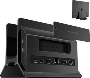 Vertical Laptop Docking Station for MacBook Pro Air, Support M.2 SSD Expansion, 1 x HDMI 4K, 2 x USB-C 10Gbps, 2 x USBA 5Gbps, RJ45, SD/TF, USB-C 100W PD Dock for Full-Featured Type-C Laptops