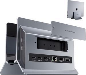 11 in 1 Vertical USB C Docking Station for MacBook Pro Air Docking Station with M.2 SSD Expansion Slot, HDMI 4K, 4 USB A/C Max 10Gbps, RJ45, SD/TF, PD Dock for Full-Featured USB-C Laptops