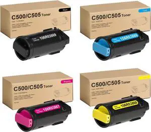 VersaLink C500/C505 Extra High Capacity Toner Cartridge Replacement for Xerox C500 C505 106R03869 Black 106R03866 106R03867 106R03868 for VersaLink C500 C505 C500N C505N C500DN C505DN Printer (4-Pack)