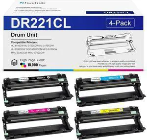 Ennovor DR221CL Drum Unit Replacement for Brother DR-221CL DR221 DR 221 CL Drum Unit for DCP-9020CDN HL-3140CW HL-3150CDW HL-3170CDW HL-3180CDW MFC-9130CW MFC-9330CDW MFC-9340CDW Printer, 4-Pack