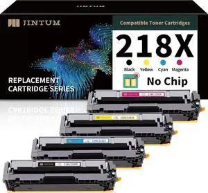 Ennovor 218X Toner Cartridge Replacement for HP 218A 218X Toner for Color Pro 3201dw; Color Pro MFP 3301cdw 3301fdw 3301sdw Printers (Black Cyan Yellow Magenta, 4-Pack)
