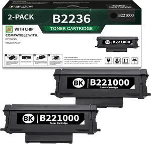 2 Pack B2236 B221000 High Yield Toner Cartridge Compatible for Lexmark B2236dw MB2236adw Printer (2,000 Page Yield)
