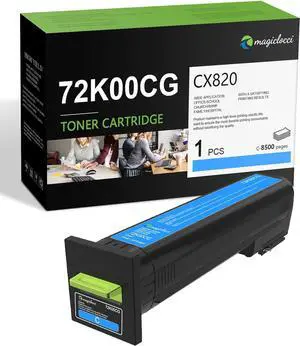 72K00CG Cyan Toner Cartridge (1-Pack) Replacement for Lexmark CX820 Toner Cartridge cx820dtfe cx825dtfe, cx860dte, cs820dte,CS820 CX820 CX825 CX860 Printer, High Yield