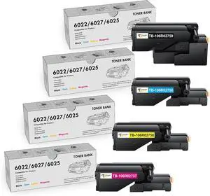 Ennovor 6022 6027 Toner Cartridge Compatible Replacement for Xerox Phaser 6022 6020 for WorkCentre 6027 6025 Printer (106R02756 Cyan, 106R02757 Magenta, 106R02758 Yellow, 106R02759 Black)
