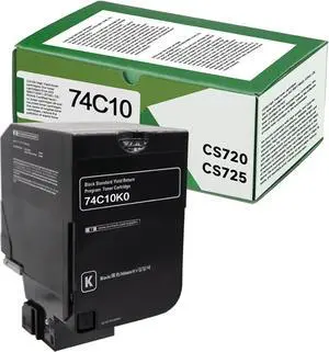 Ennovor 74C10K0 Black Remanufactured 3000 Pages Toner Cartridge High Yield Replacement for Lexmark 74C10K0 for CS725 CX725 CS720 CS720de CS720dte CS725de CS725dte CX725de CX725dte Printer(1Pack)