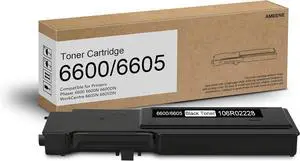 Ennovor 1 Pack Black Phaser 6600 / WorkCentre 6605 High Yield Toner Cartridge 106R02228 Replacement for Xerox 6600/6605 Imaging Toner for Phaser 6600 6600N 6600DN WorkCentre 6605N 6605DN Printer