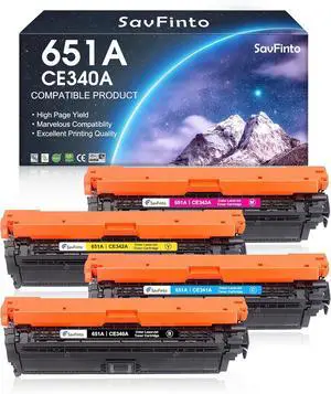 Ennovor 651A Toner Cartridge Replacement for HP 651A CE340A CE341A CE342A CE343A Toner Cartridge for HP Laserjet Enterprise 700 Color MFP M775 M775dn M775f M775z M775z+ Printer (BCMY, 4-Pack)