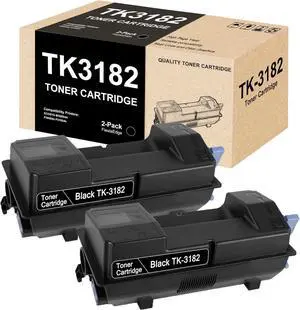 Ennovor TK-3182 TK3182 Black Toner Cartridge Compatible for Kyocera TK-3182 TK3182 Toner for ECOSYS M3655idn P3055dn P3155dn Printer Cartridge, 2 Pack 1T02T70USV Black Toner