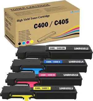 Ennovor Versalink C400 C405 Toner Cartridge Compatible with Xerox 106R03512 106R03514 106R03515 106R03513 for Versalink C400 C400V C400N C400DN C405 C405N Printers 4-Pack Black Cyan Magenta Yellow