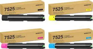 Ennovor WorkCentre 7525 Toner Cartridge 006R01513 006R01514 006R01515 006R01516 Replacement for Xerox 7525 Toner Cartridge WorkCentre 7525 7530 7535 7545 7556 7830 7835 7845 7855 Printer Ink 4-Pack