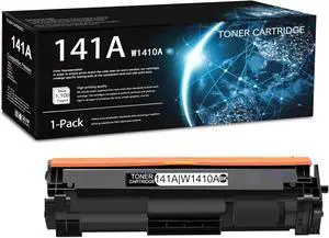 Ennovor 1 Pack 141A Black Toner Cartridge (with Chip) | Replacement for HP 141A Work with M110w M110we M140w M140we M109-M112 MFP M139-M142 Printer | W1410A