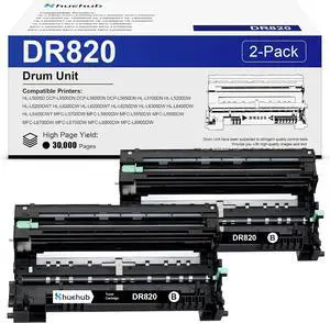 DR-820 Drum Unit Replacement for Brother DR820 DR 820 Drum Unit for HL-L6200DW MFC-L5850DW HLL6200DW MFC-L5900DW MFC-L5700DW MFC-L5800DW HL-L5200DW HL-L5100DN MFC-L6700DW MFC-L6800DW Printer, 2-Pack