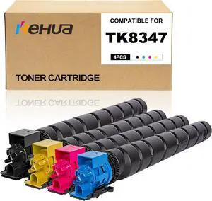 TK8347 TK-8347 Toner Cartridge Replacement for Kyocera TK-8347K TK-8347C TK-8347M TK-8347Y Compatible for TASKalfa 2552ci 2553ci Copystar CS-2552ci CS-2553ci Printer (4-Pack Black Cyan Magenta Yellow)