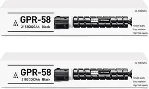 Ennovor GPR-58 Black Toner Cartridge Replacement for Canon GPR-58 GPR58 2182C003AA for ImageRunner Advance iR-ADV C256 C256iF C257 C257iF C356 C356iF C357 C357iF Printer (2-Black)
