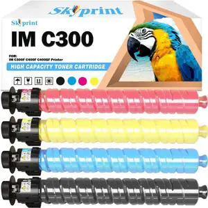 Ennovor 4-Pack IM C300 IM C400 IMC300 IMC400 Toner Cartridge Black Cyan Magenta Yellow Compatible with Ricoh 842378 842379 842380 842381 for Use in Ricoh Lanier Savin IM C300F C400F C400SF