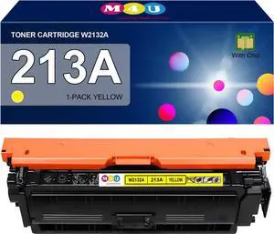 213A Yellow Toner Cartridge(with Chip) W2132A Compatible with 213A Toner Cartridges for Enterprise 5700dn 6700dn 6701dn, MFP 5800 6800, Flow MFP 5800 6800(1Pack, Yellow)