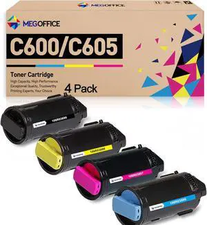 Compatible Remanufactured Toner Cartridge Replacement for Xerox Versalink C600 C605 for Xerox 106R03896 106R03897 106R03898 106R03899(4PK, Black Cyan Magenta Yellow)