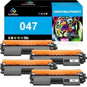 Ennovor LeciRoba 047 Black Toner Cartridge Replacement for Canon Cartridge 047 for Canon Imageclass LBP113W MF113W MF110 LBP110 LBP113W MF113W MF110 LBP110 Series Printer (4-Pack)