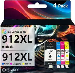 912XL Ink Cartridges Compatible for HP 912 XL for HP OfficeJet 8012 8014 8015 8017 Pro 8022 8023 8024 8025 Printers (1 Black, 1 Cyan, 1 Magenta, 1 Yellow) (4Pack) 912XL Ink Cartridges Compatible for HP 912 XL for HP OfficeJet 8012 8014 8015 8017 Pro 8022 8023 8024 8025 Printers (1 Black, 1 Cyan, 1 Magenta, 1 Yellow) (4Pack)