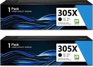 305X Black High-Yield Toner Cartridge 2BK | Replacement for HP 305X Toner 305A Works with Laser Pro 300 Color M351a MFP M375nw Laser Pro 400 Color M451dn M451dw M451nw MFP M475dn M475dw | CE410XD