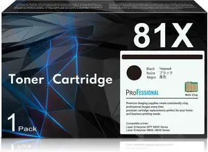Ennovor 81X Black Toner Cartridge 1-Pack High Yield with Chip, Compatible with HP Laser Enterprise M600 Series Printer | Enterprise Grade & Resettable Chip