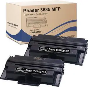 Ennovor 108R00795 High Yield Toner Cartridge Compatible for Xerox 108R00795 Black Toner for Phaser 3635 MFP Printer - 2 Pack Phaser 3635MFP Toner