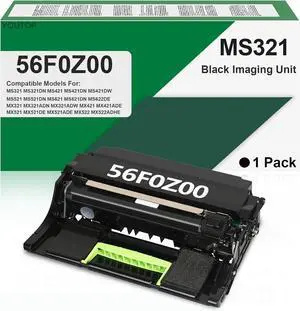 Ennovor 56F0Z00 MS321 Imaging Unit Replacement for 56F0Z00 Drum Unit Compatible for MS321 MS421 MS521 MS621 MS622 MX321 MX421 MX522 MX622 MB2328 MB2442 XM1242 XM1246 Printer