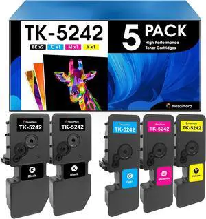 Ennovor MasaiMara TK5242 TK-5242 Compatible Toner Cartridge for Kyocera ECOSYS M5526cdn M5526cdw P5026cdn P5026cdw Printer | 5-Pack
