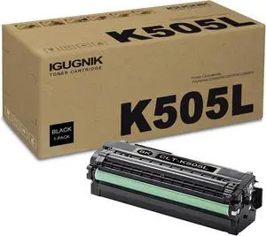 1 Pack CLT-K505L Black Toner Cartridge Replacement for Samsung CLT-K505L Work with ProXpress C2620DW C2670FW C2680FX | CLT-K505L