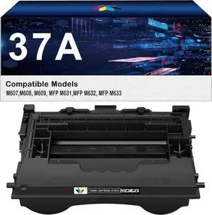 Ennovor 37a Black Toner Cartridge Replacement for HP 37A 37X CF237A Compatible for Enterprise M607n M608dn M609 M608n M607dn M608x M609x MFP M632 M631 M631h M633fh Printer (Black, 1-Pack)