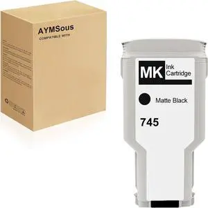 745 Ink Cartridge Replacement for HP745 F9K05A for HP 745 Matte Black for HP DesignJet Z2600 Z5600 Postscript Printers (300ML - Matte Black)