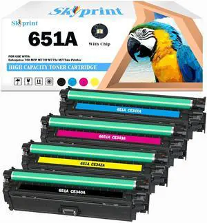 651A Toner Cartridges Compatible with HP 651A Toner CE340A CE341A CE342A CE343A Toner Use for HP Enterprise 700 MFP M775 M775f M775z M775dn Printer
