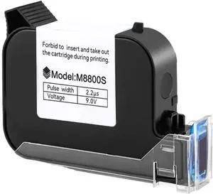 M8800S Professional Quick Drying Black Print Cartridge for Clear Black Prints On Various Surfaces Quick Dry Cartridge