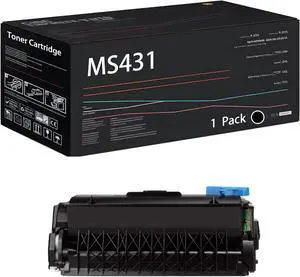 MS431 Toner Cartridge Compatible for Lexmark MS331dn MX331 MX431 Printers, with Chip, High Yield 6000 Pages, High-Definition Printing (Black) MS431 Toner Cartridge Compatible for Lexmark MS331dn MX331 MX431 Printers, with Chip, High Yield 6000 Pages, High-Definition Printing (Black)