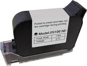 PS100(M) Quick Dry Inkjet Cartridge for Handheld Inkjets Printer,Various Surfaces Application, Smooth