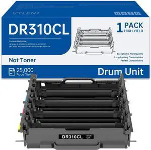 DR310CL DR-310CL Imaging Drum Unit Replacement for Brother DR-310 DR310CL Drum Unit for HL-4150CDN HL-4570CDW HL-4570CDWT MFC-9460CDN MFC-9560CDW MFC-9970CDW Printer  25,000 Page Yield (BK/C/M/Y)