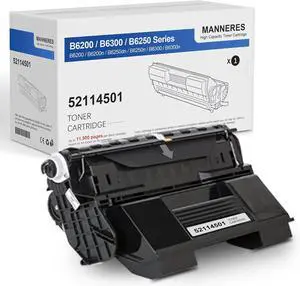 B6200/B6300 Toner Cartridge 1 Pack Black - Mnners Compatible for OKI 52114501 Toner Cartridge Replacement for OKI B6300 B6200 B6250 B6200N B6250DN B6250N B6300DN B6300N Printer 11,500 Page Yield