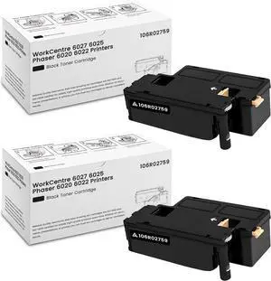 Ennovor 106R02759 Toner Cartridge Compatible for Xerox Phaser 6020 6022 WorkCentre 6025 6027 Toner Cartridge Standard Capacity (2-Black 4,000 Pages)